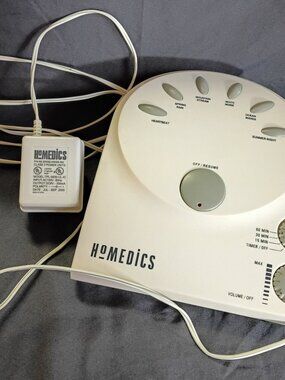HoMedics SoundSpa White Noise Sound Machine Ocean Waves Rain Heartbeat Tested